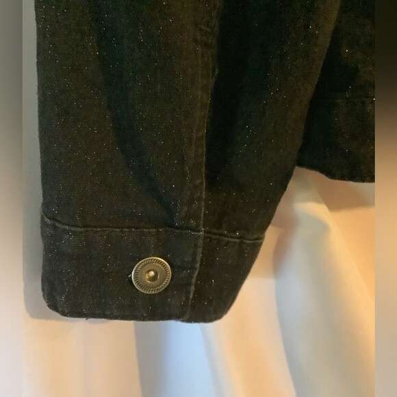 Christopher & Banks Black Sparkle Jacket Women’s Size L W - Picture 4 of 8